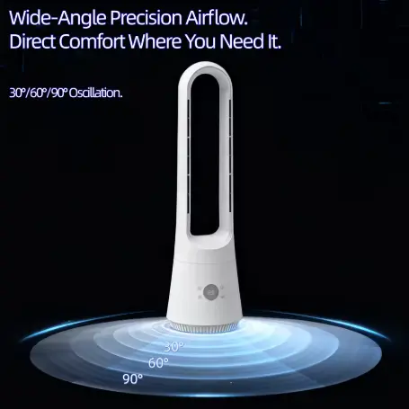Hot Cool Bladeless Tower Fan 스마트 공기 청정기(리모컨 포함)